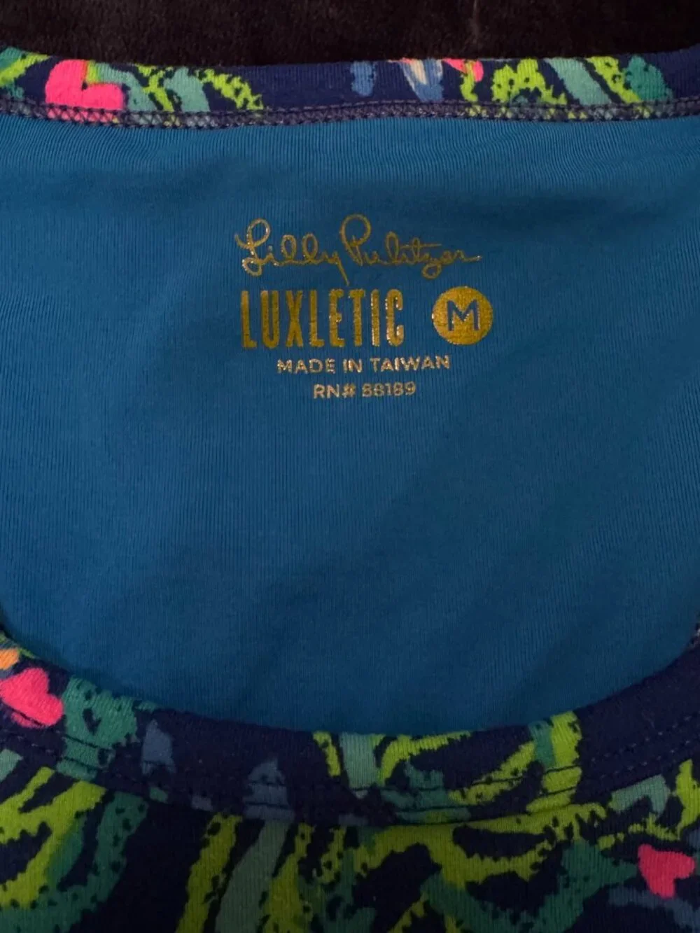 Lilly Pulitzer Luxlectic Matching Activewear Set Medium Floral Tank/leggings EUC